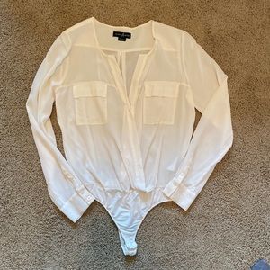 Pocket front blouse bodysuit